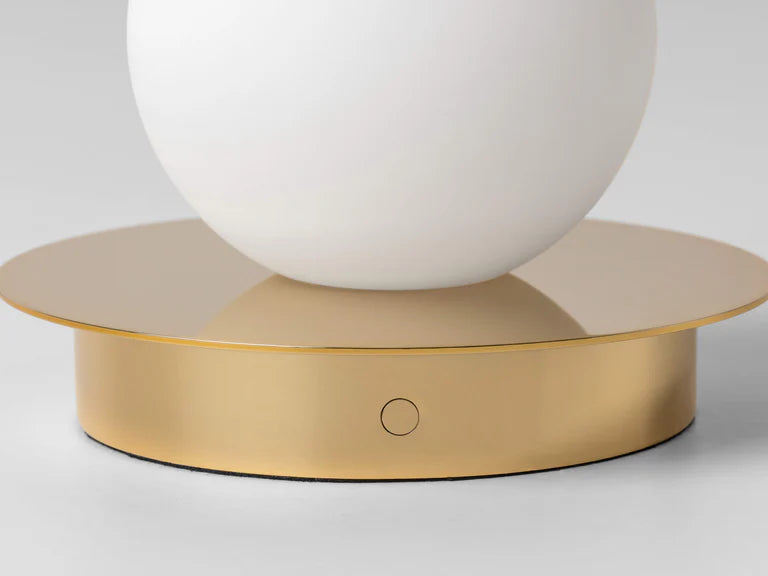 Houseof Brass Opal Disk Rechargeable Table Lamp