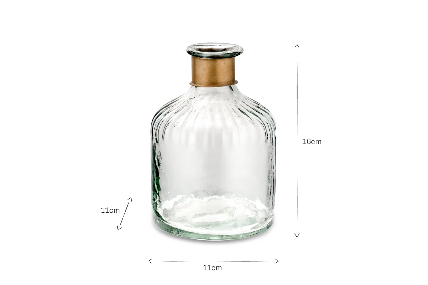 Nkuku - Chara Hammered Bottle - Lines - Small