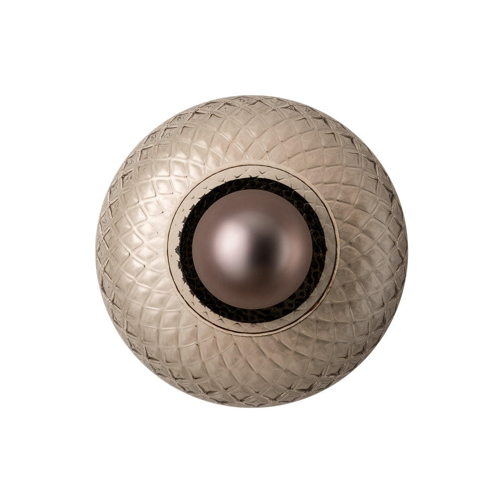 Industville - Chelsea Glass Round Diffuser Wall Light - Mocha - Diamond Glass Shade - Bronze Holder