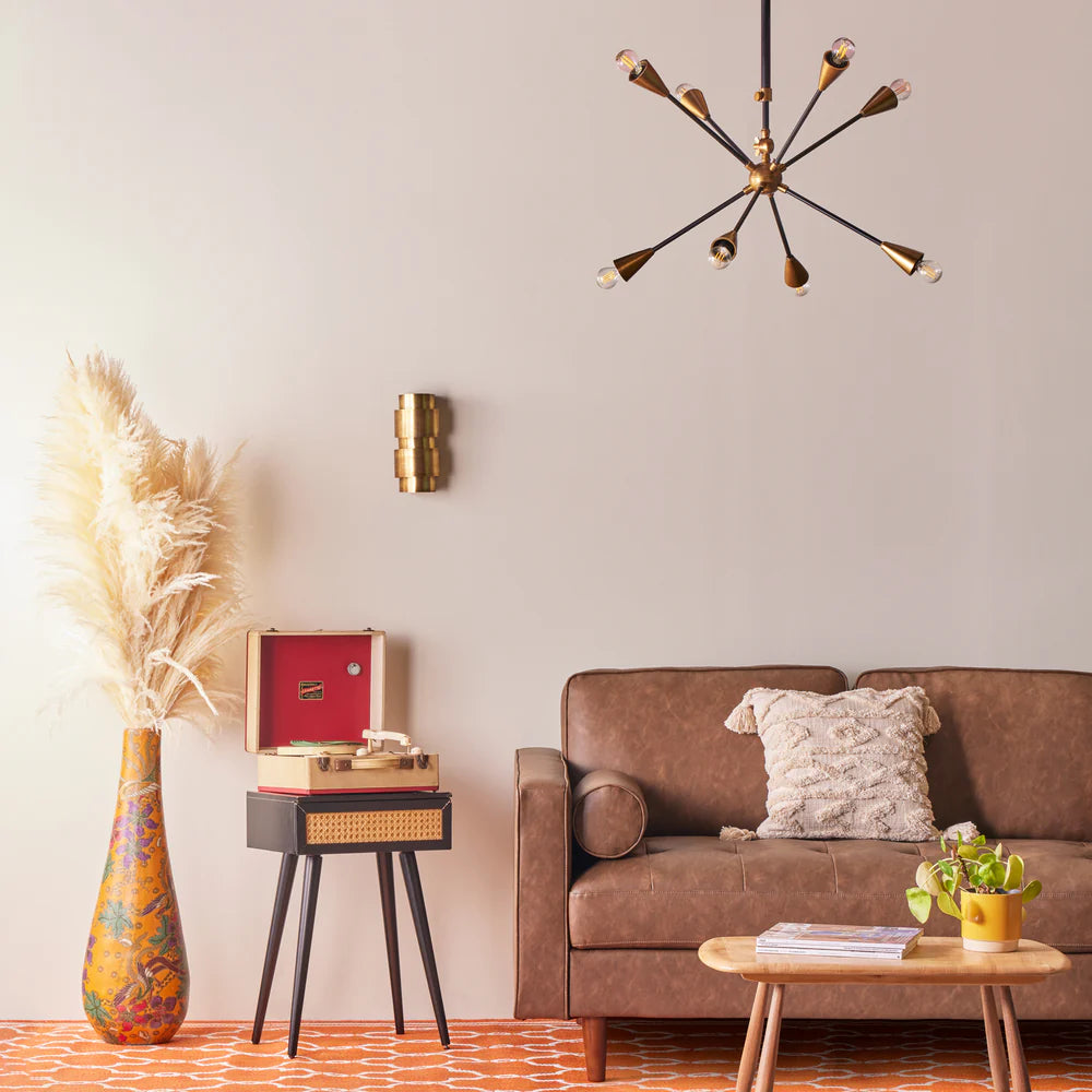 Pooky Ariel Smaller Chandelier in Black and Brass