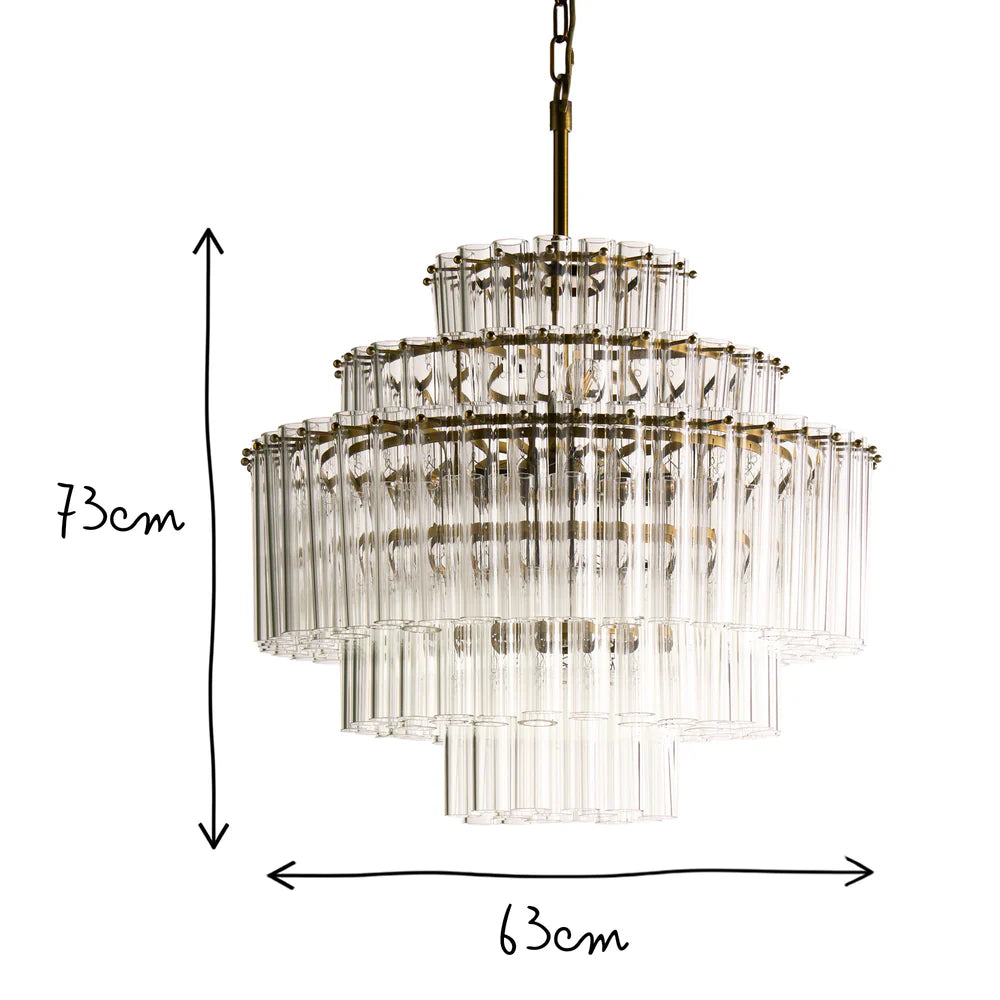 Pooky Astrid Chandelier in Clear Glass