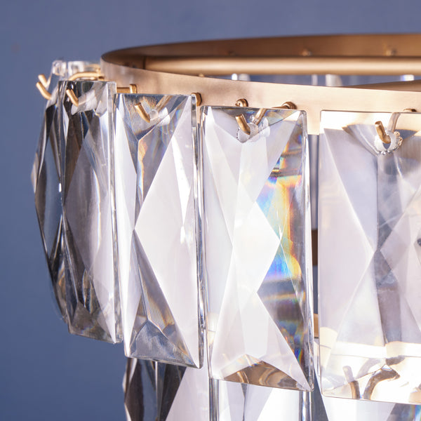 Pooky - Two Tiered Conchita Chandelier - Prismatic Glass And Brass