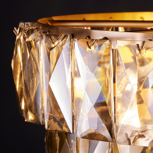 Pooky - Two Tiered Conchita Chandelier - Prismatic Glass And Brass