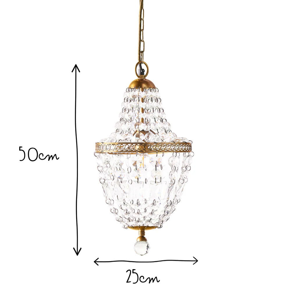 Pooky Edith Crystal Chandelier