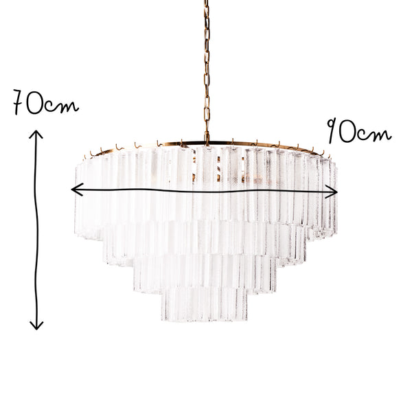 Pooky - Huston Chandelier - Frosted Glass