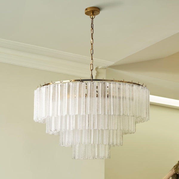 Pooky - Huston Chandelier - Frosted Glass