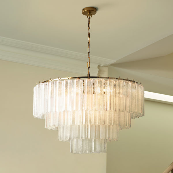 Pooky - Huston Chandelier - Frosted Glass