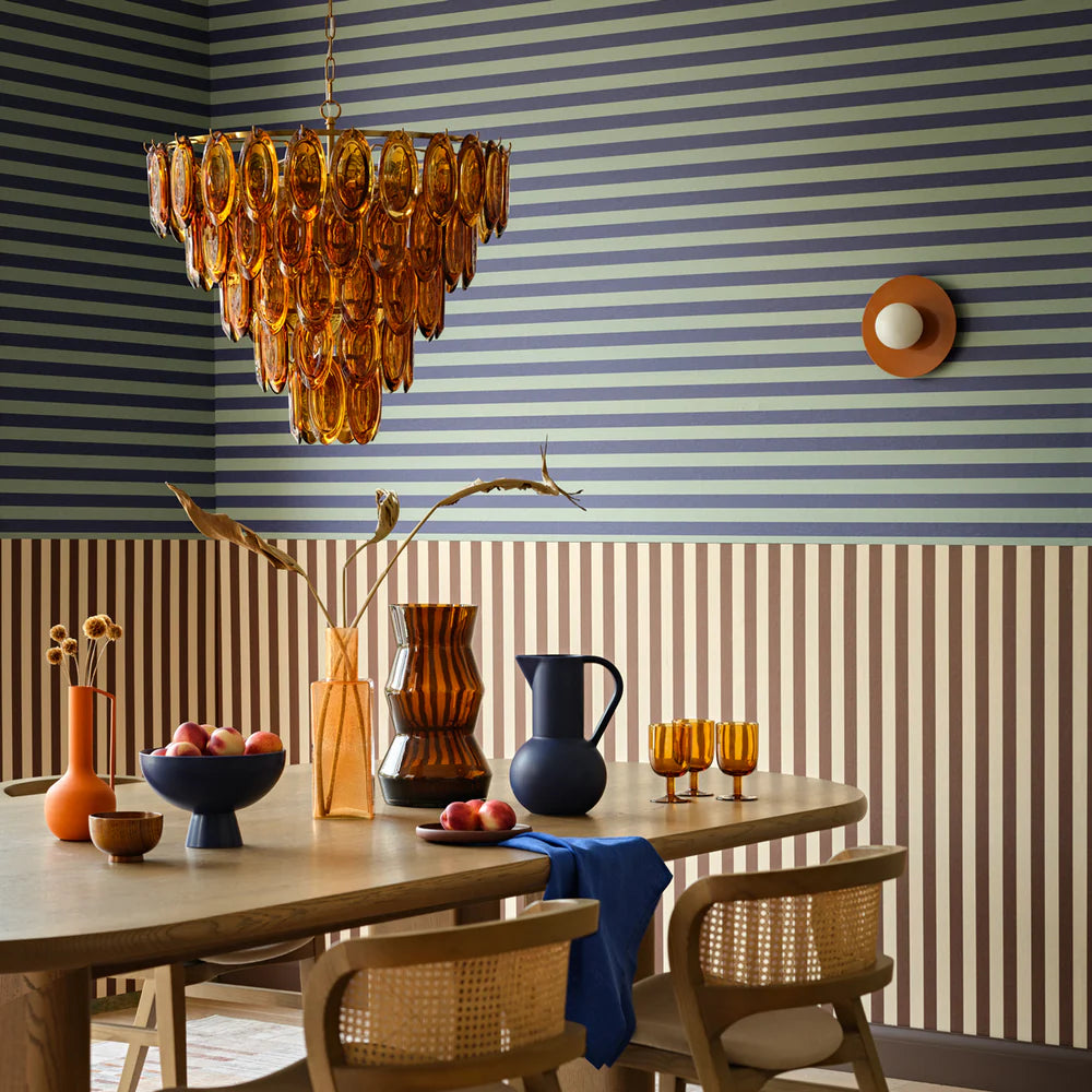 Pooky Lyle Chandelier in amber glass