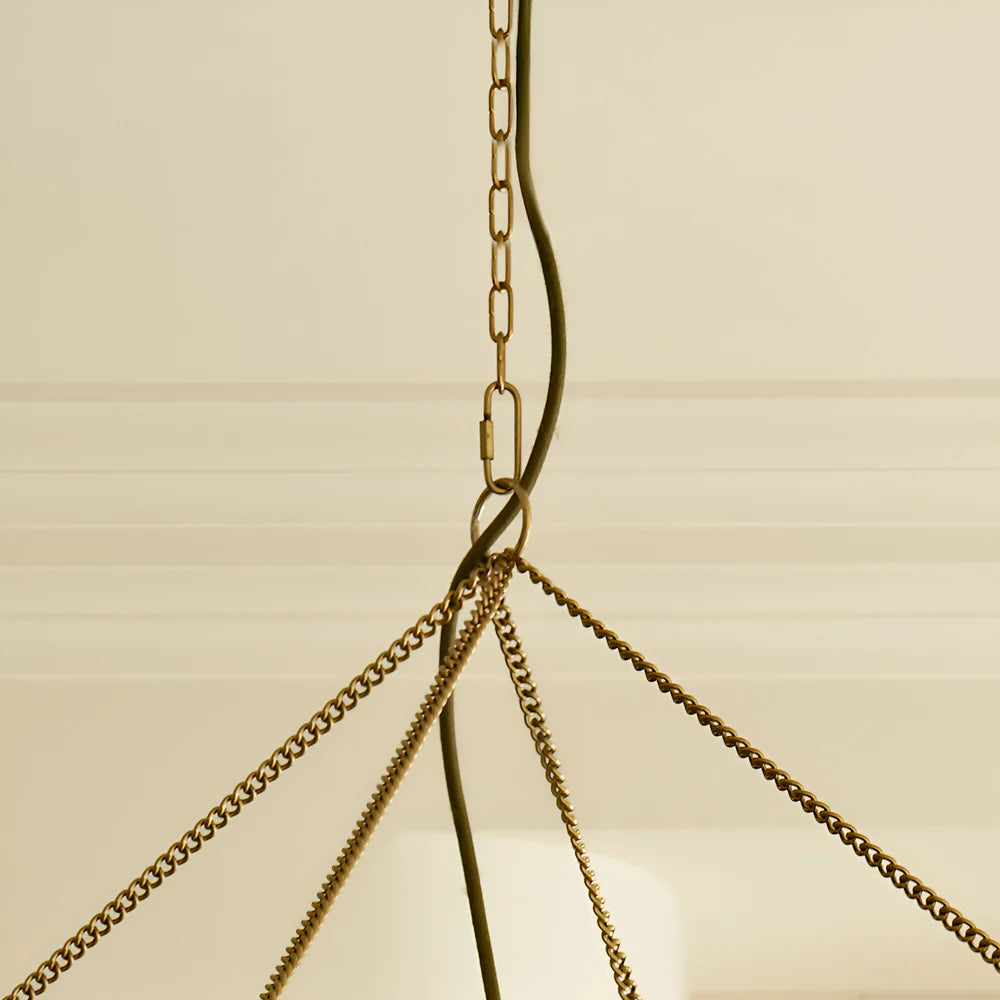 Pooky Nesma Chandelier in antique brass