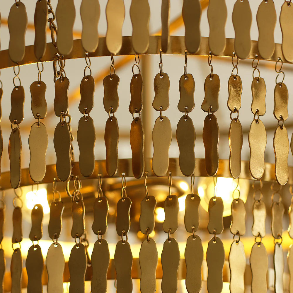 Pooky Nesma Chandelier in antique brass