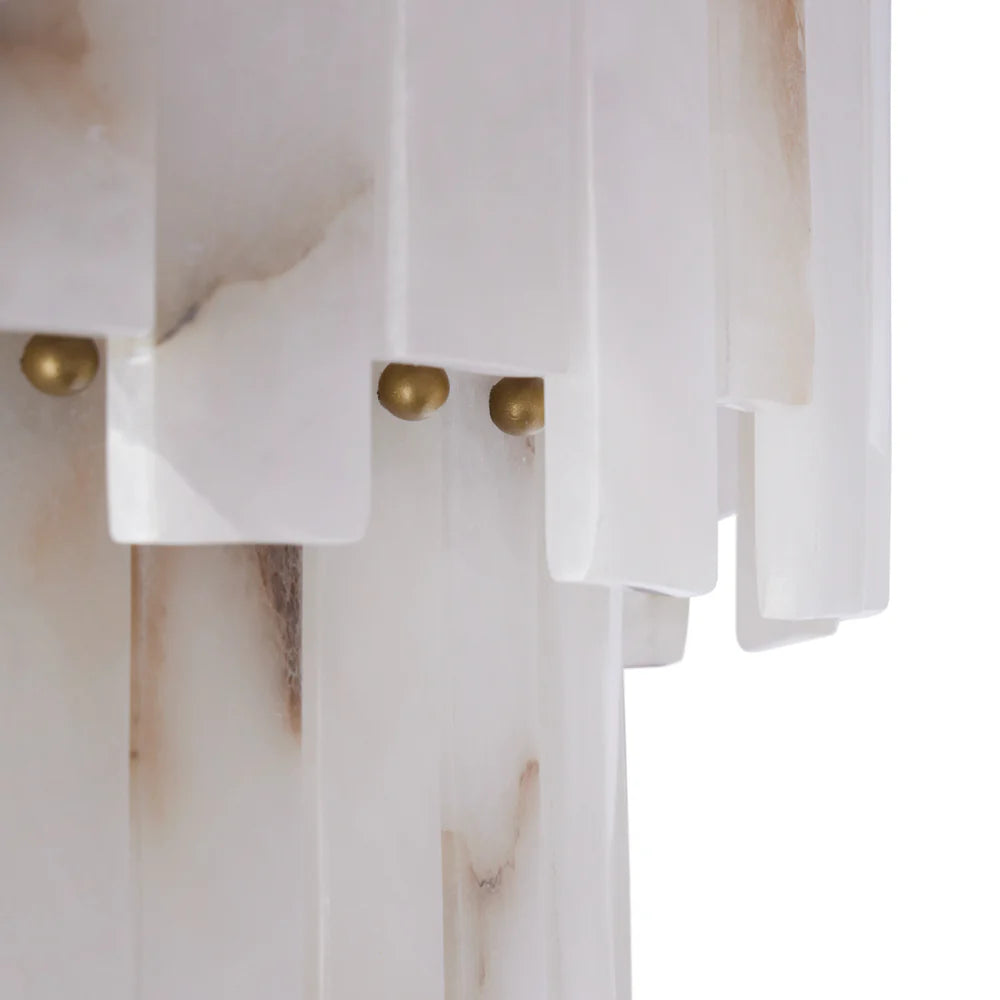 Pooky Octavious Chandelier in Alabaster