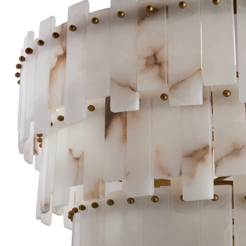 Pooky Octavious Chandelier in Alabaster