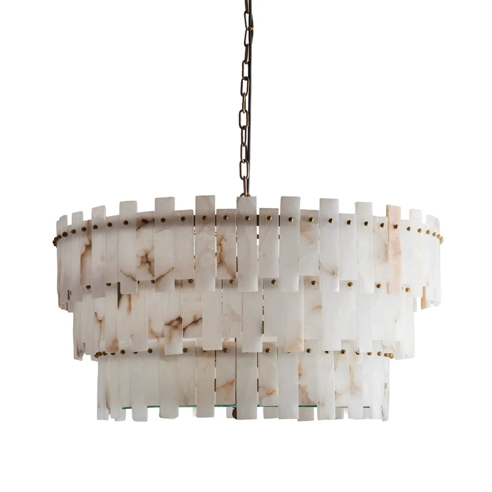 Pooky Octavious Chandelier in Alabaster