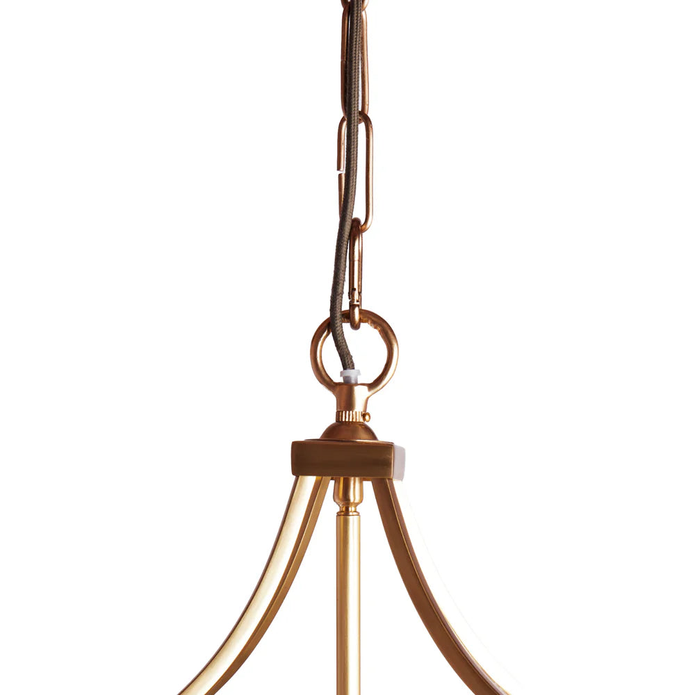 Pooky Smaller Odin Chandelier in Brass with Glass Rods