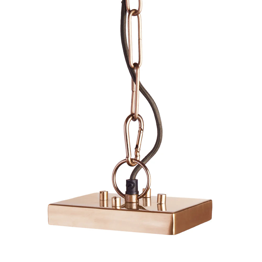 Pooky Smaller Odin Chandelier in Brass with Glass Rods