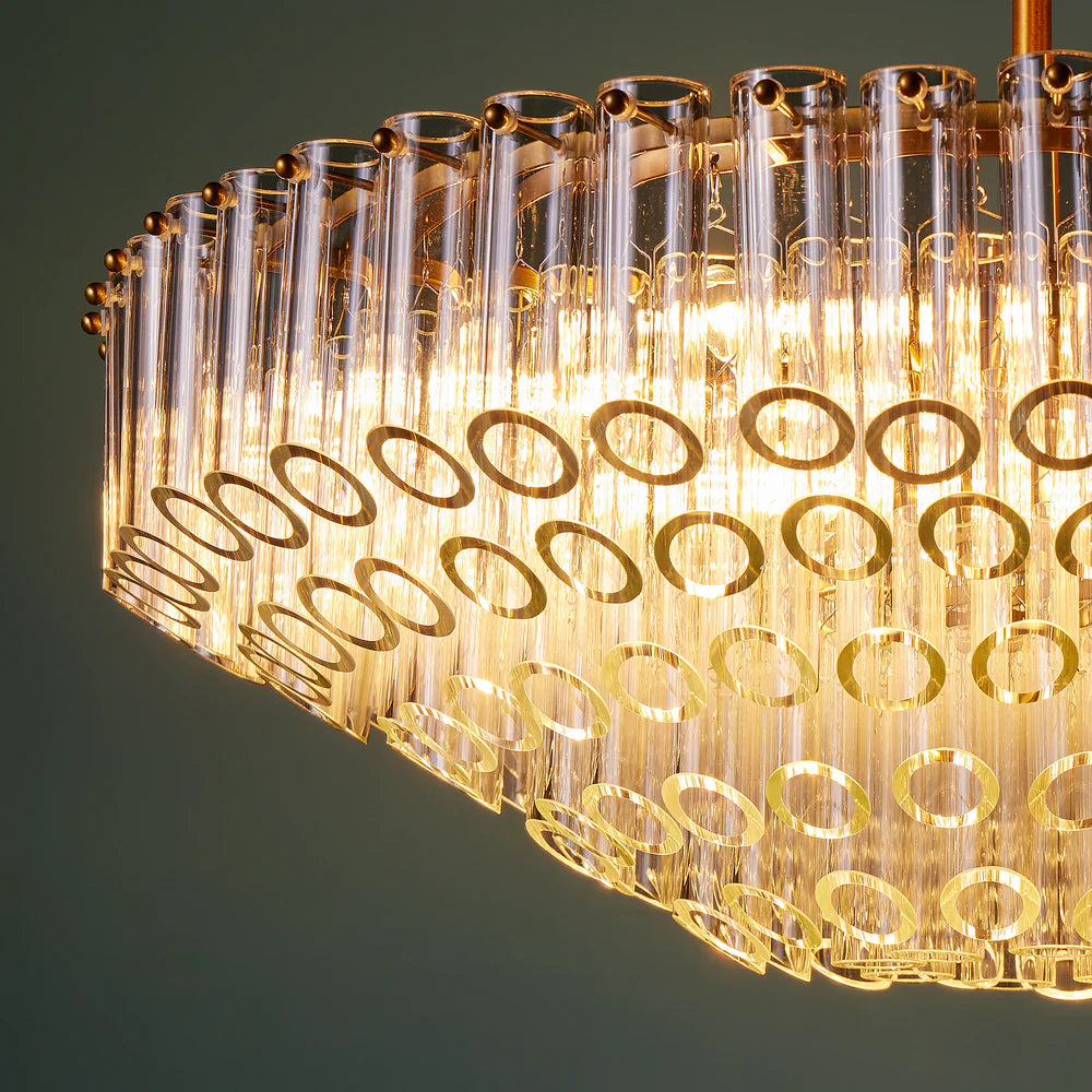 Pooky Larger Oldfield Chandelier in Clear Glass