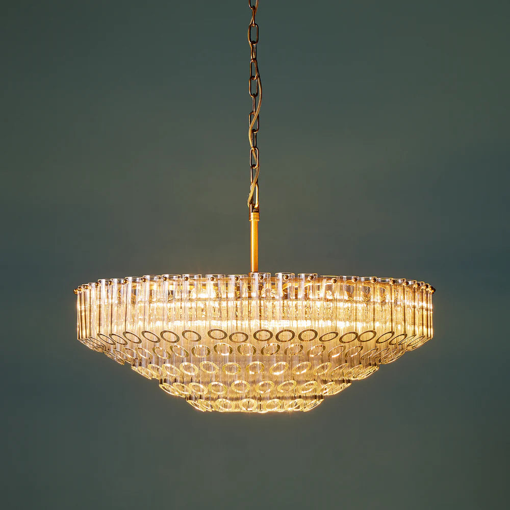 Pooky Larger Oldfield Chandelier in Clear Glass