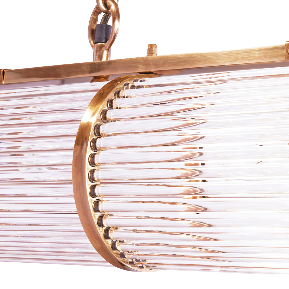 Pooky - Rodyssey Chandelier in Brass - Glass Rods