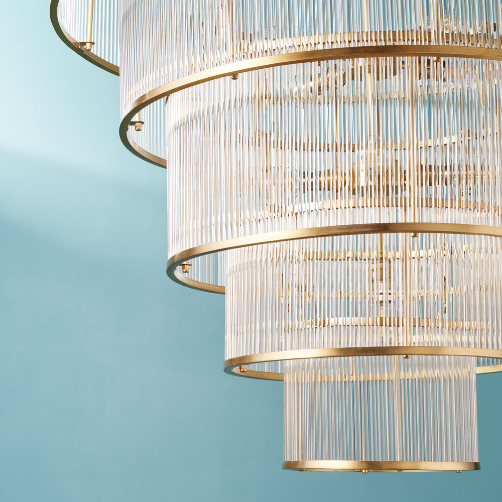 Pooky - Rodaximus Chandelier in Brass - Glass