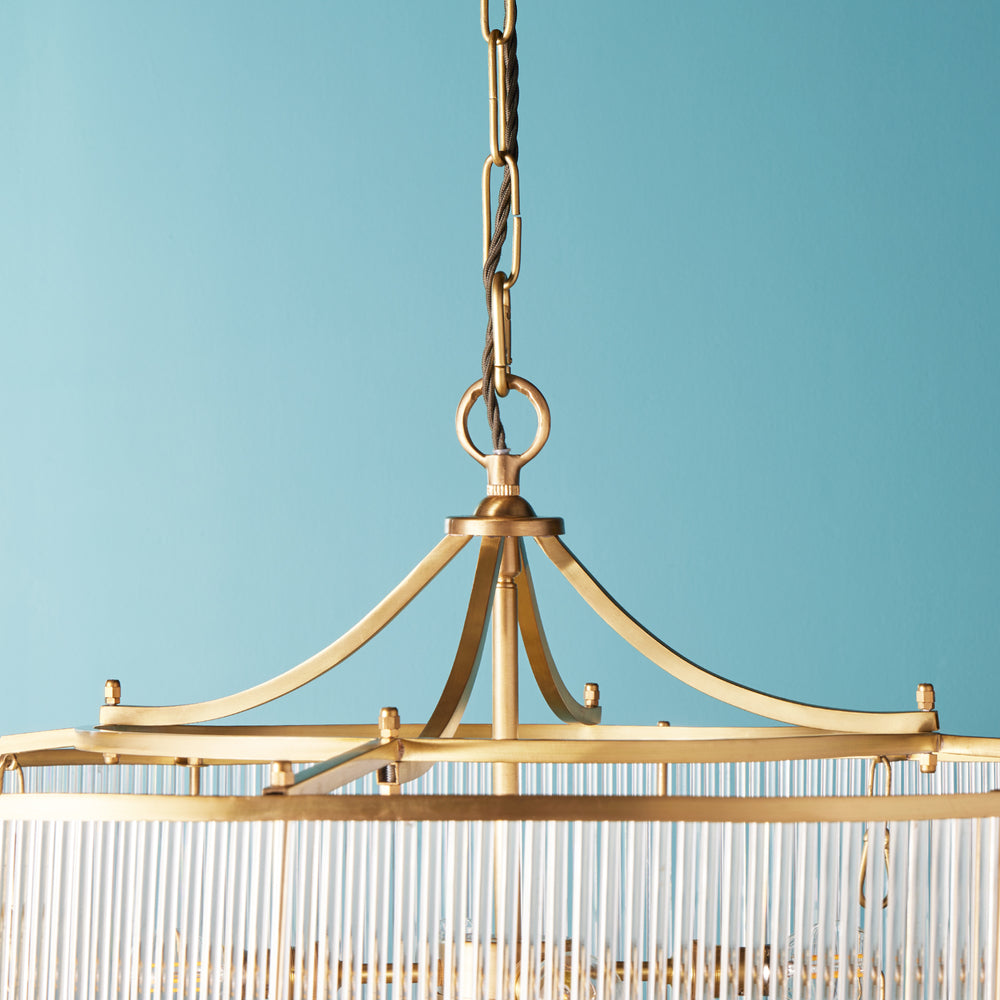 Pooky - Rodaximus Chandelier in Brass - Glass