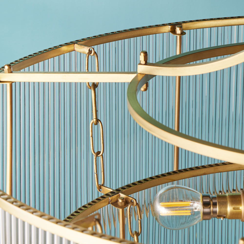 Pooky - Rodaximus Chandelier in Brass - Glass