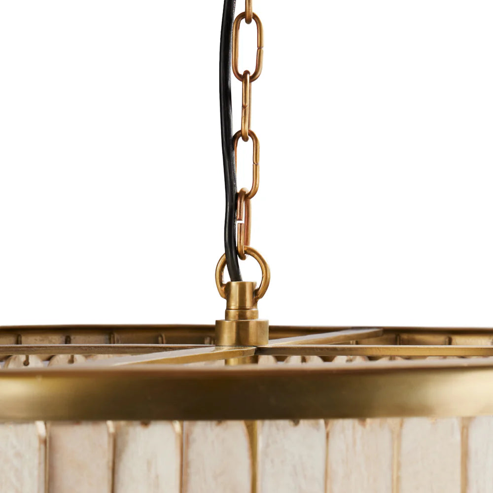 Pooky Zapper Chandelier in Natural Wood