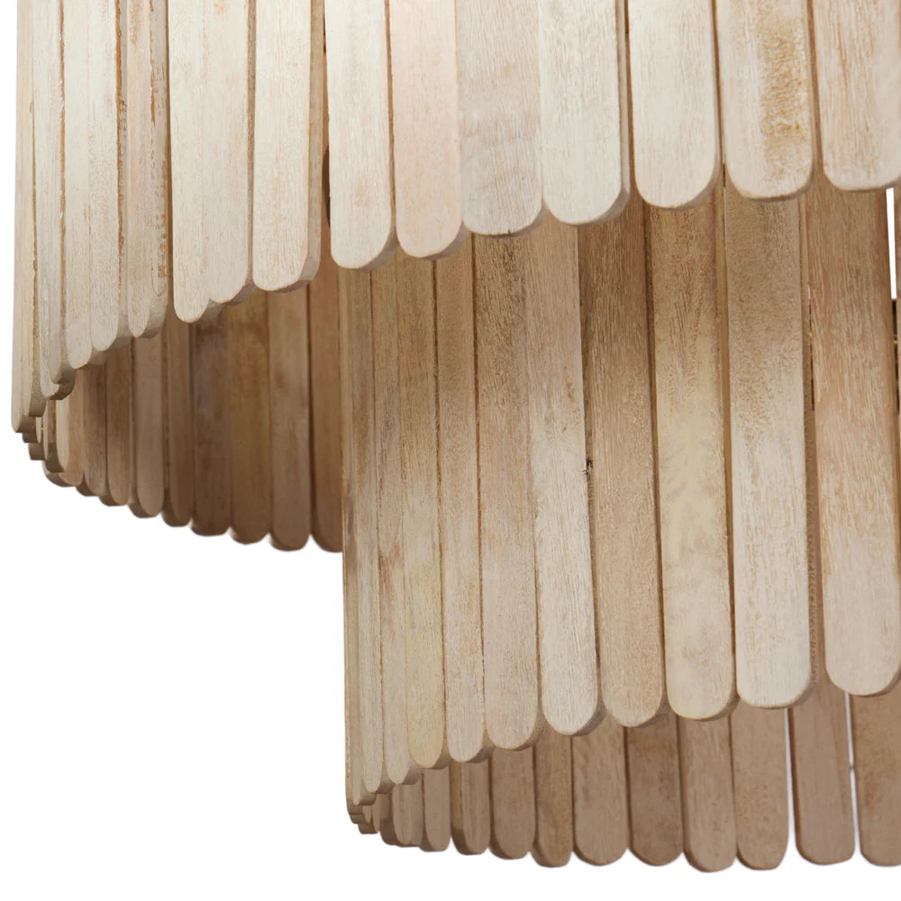 Pooky Zapper Chandelier in Natural Wood