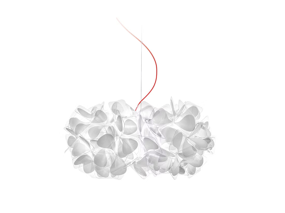 Slamp - Clizia Suspension Lamp - Small - White - Transparent Wire