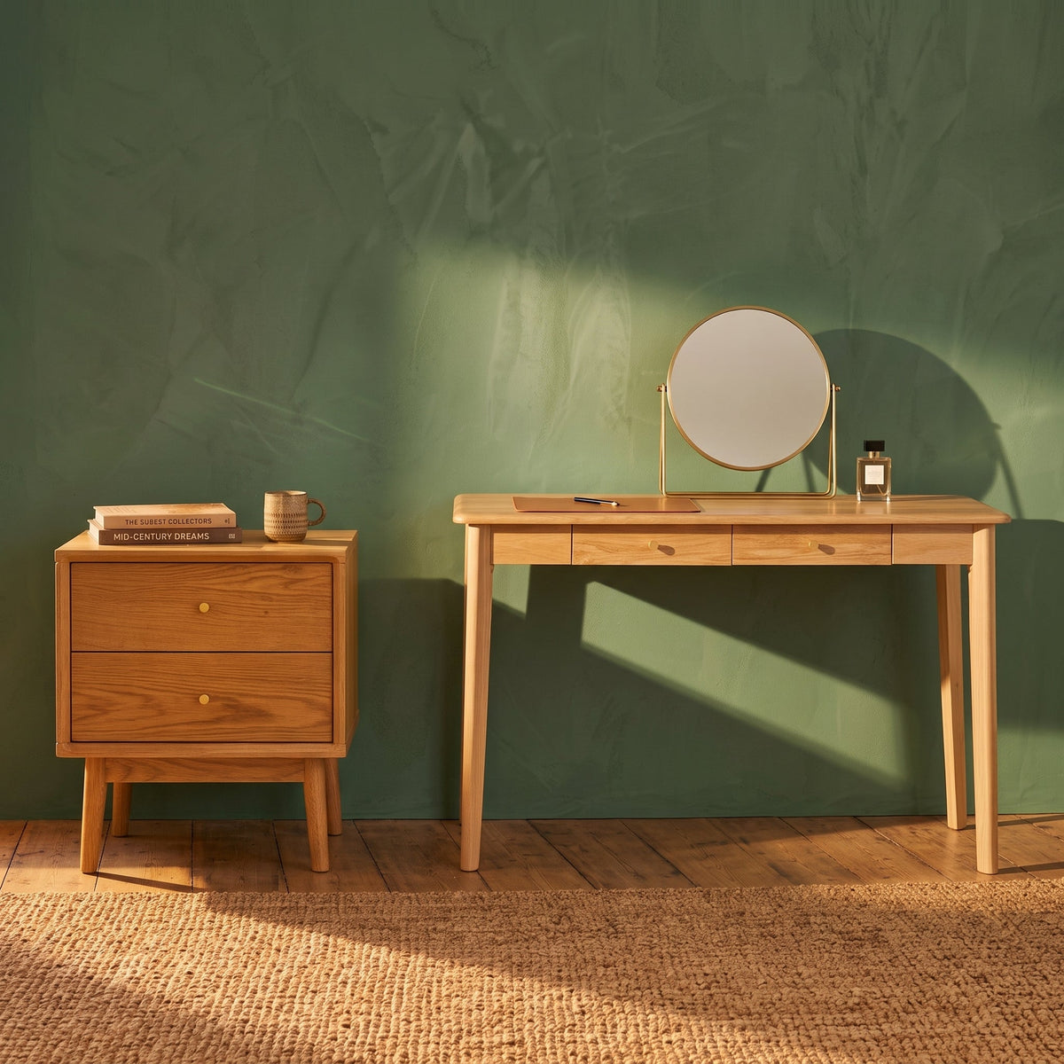Fishe & Lilly Wright Oak Bedside Table
