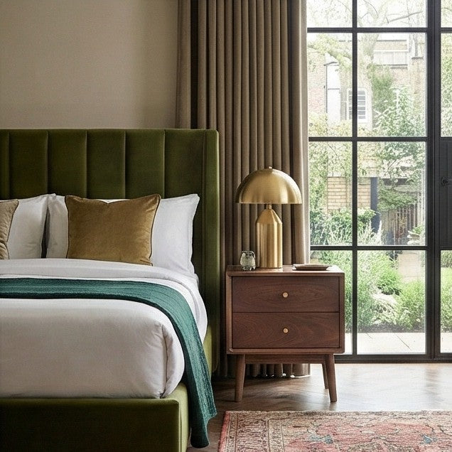 Fishe & Lilly Wright Walnut Bedside Table