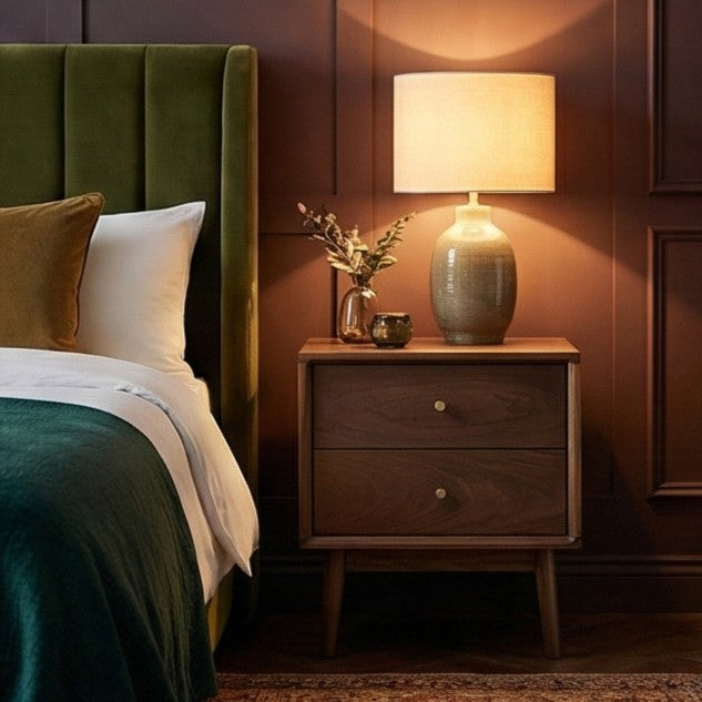 Fishe & Lilly Wright Walnut Bedside Table