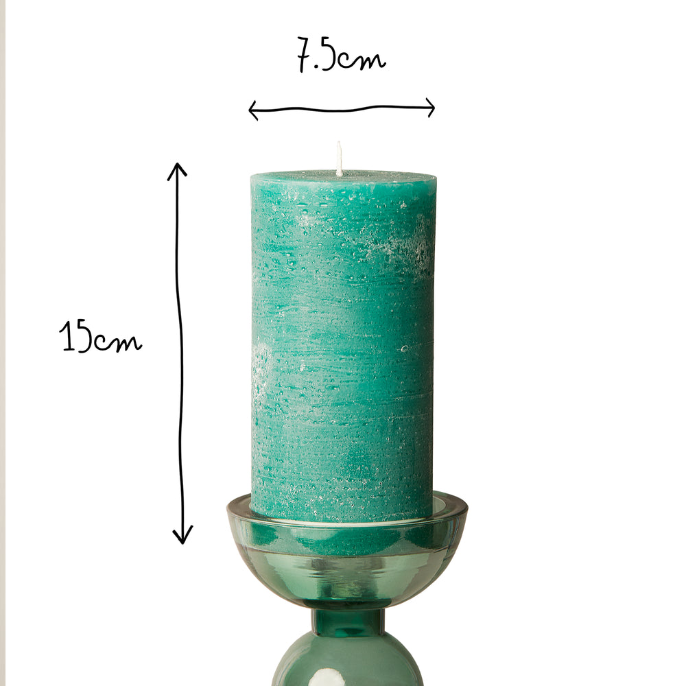 Pooky - Regular Ferris Pillar Candle - Emerald