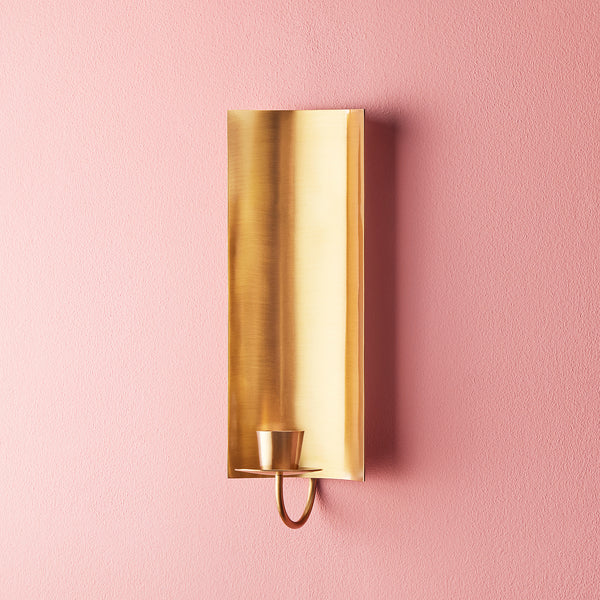Pooky - Pitti Wall Mounted Candle Holder - Antiqued Brass