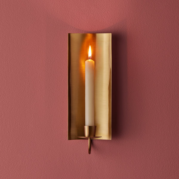Pooky - Pitti Wall Mounted Candle Holder - Antiqued Brass