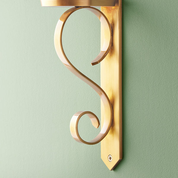 Pooky - Tivoli Wall Mounted Candle Holder - Antiqued Brass