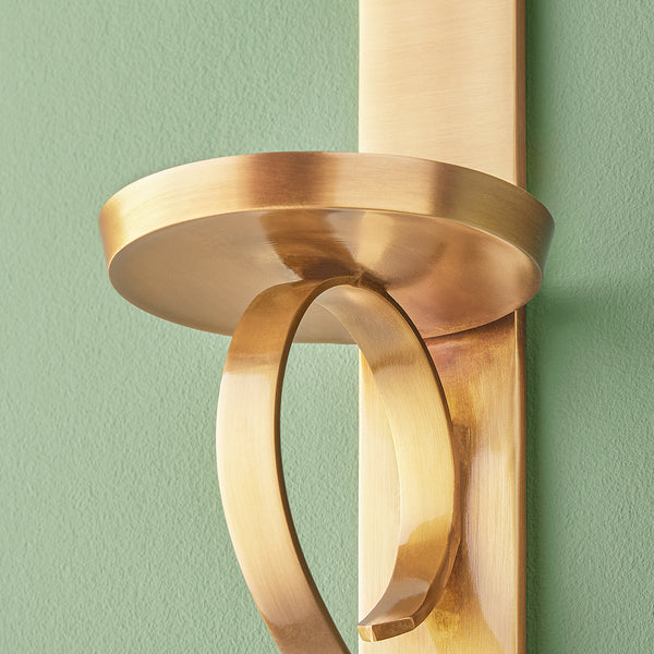 Pooky - Tivoli Wall Mounted Candle Holder - Antiqued Brass