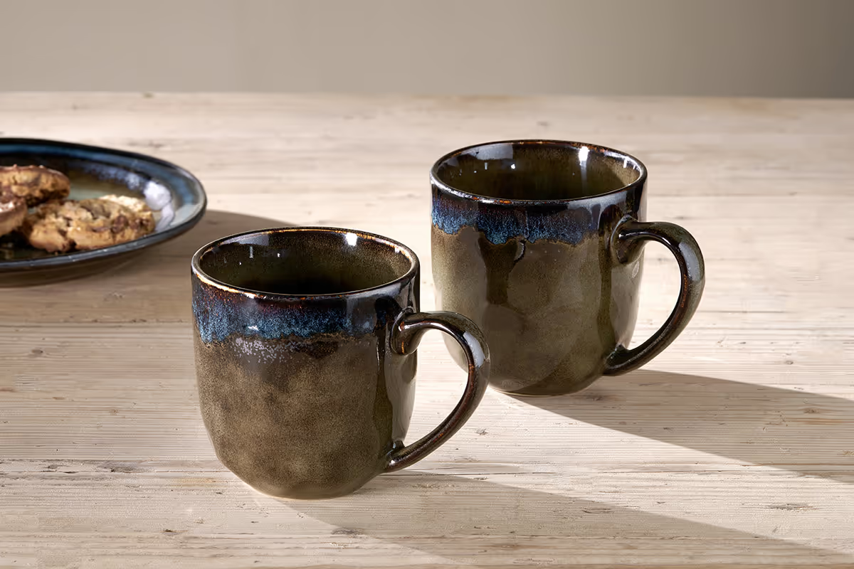 Nkuku - Cali Mugs - Earth Blue (Set of 2)