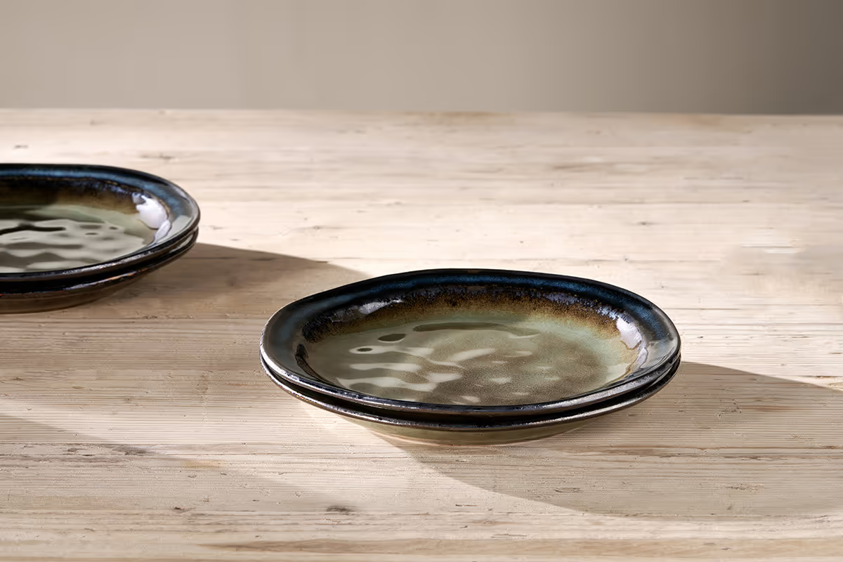 Nkuku - Cali Side Plate - Earth Blue