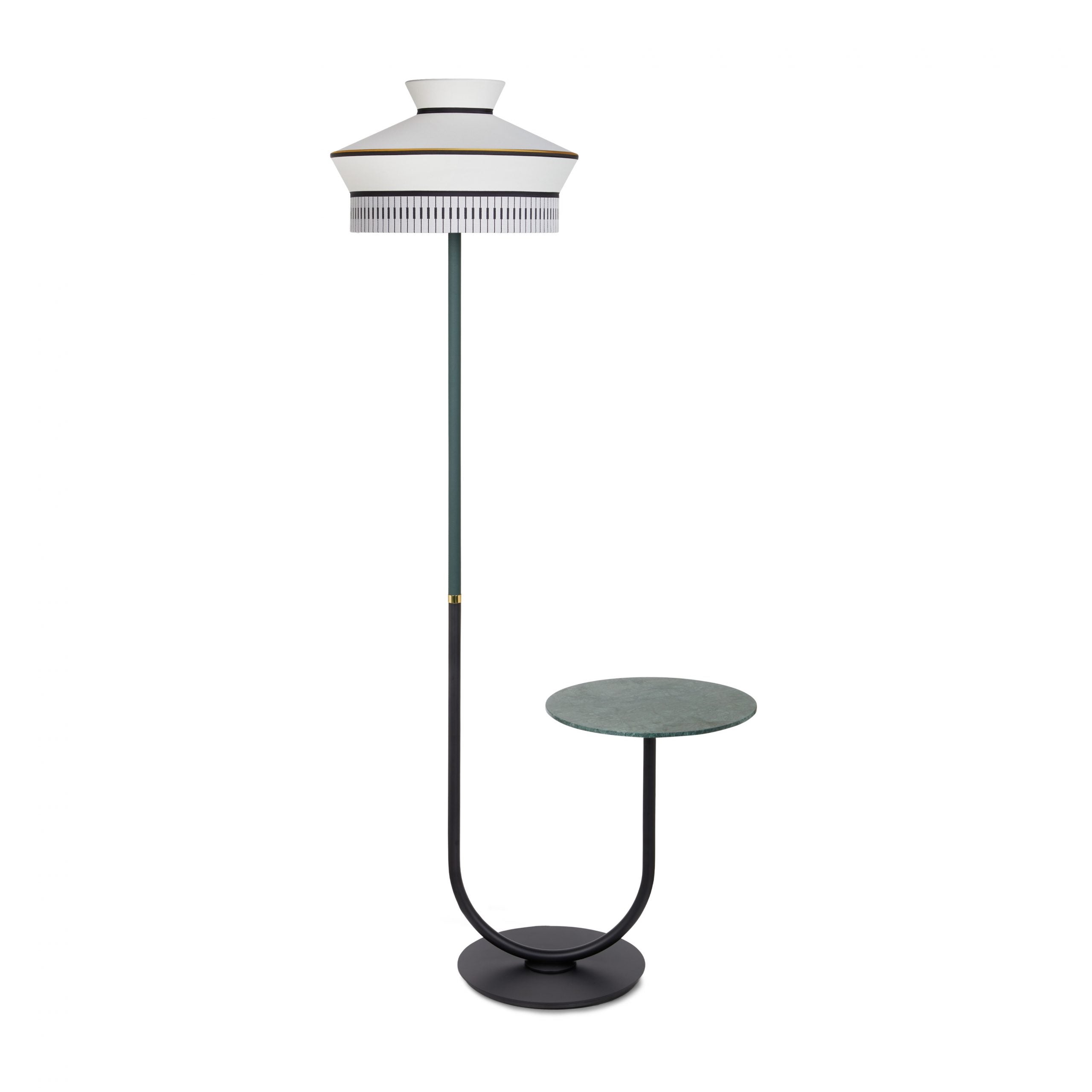 Contardi Lighting Calypso FL Floor Stand + Table Lamp - Martinique - Matt Black Finish - Building