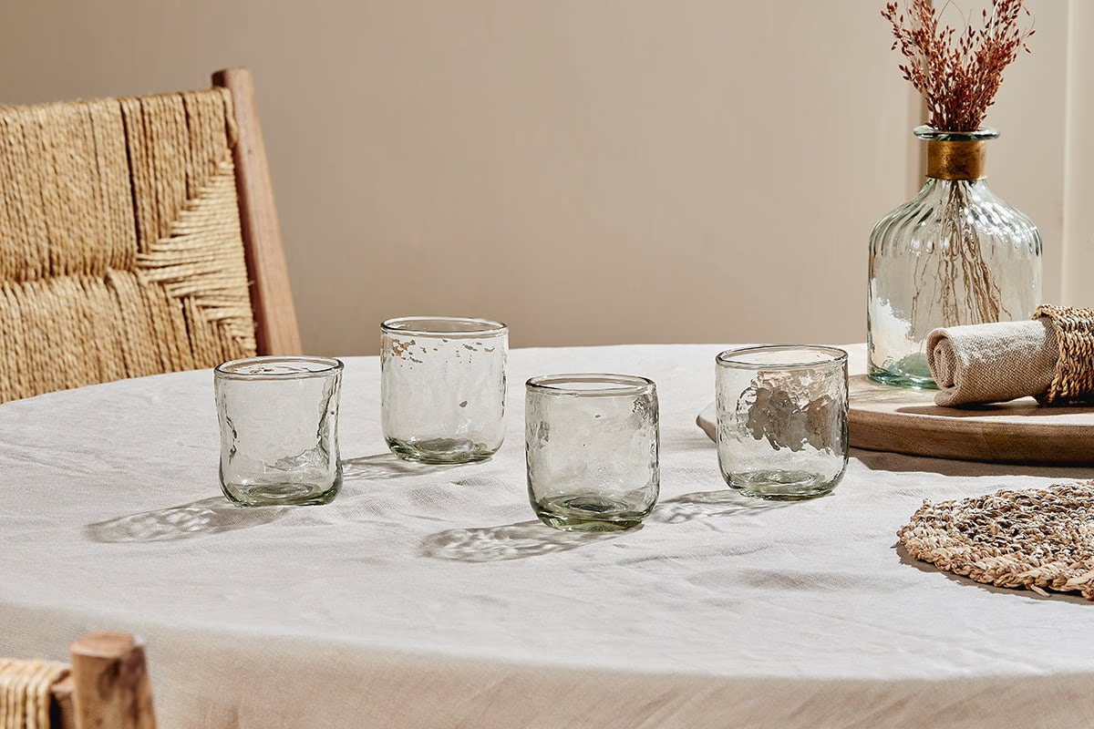Nkuku - Chandani Tumbler Short - Clear - (Set of 4)