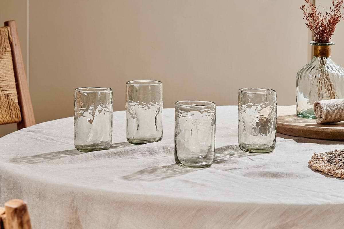 Nkuku - Chandani Tumbler Tall - Clear - (Set of 4)