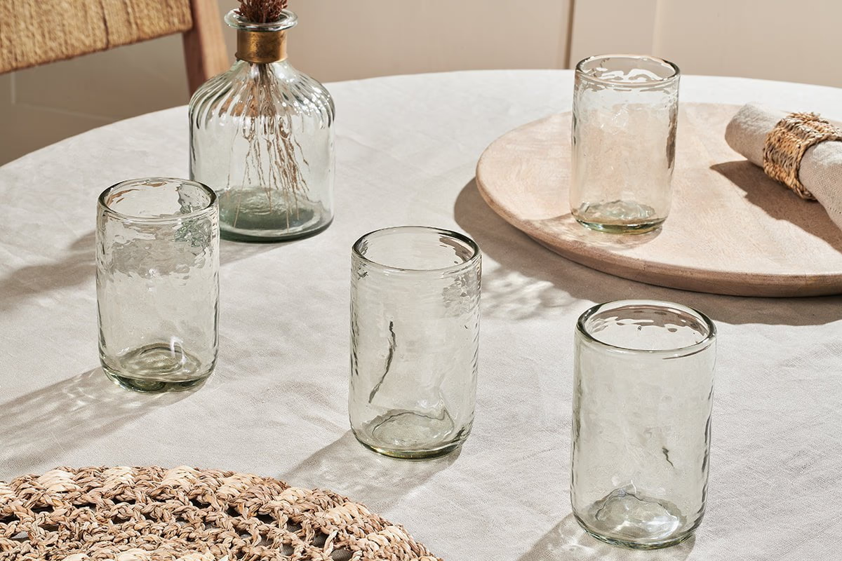 Nkuku - Chandani Tumbler Tall - Clear - (Set of 4)