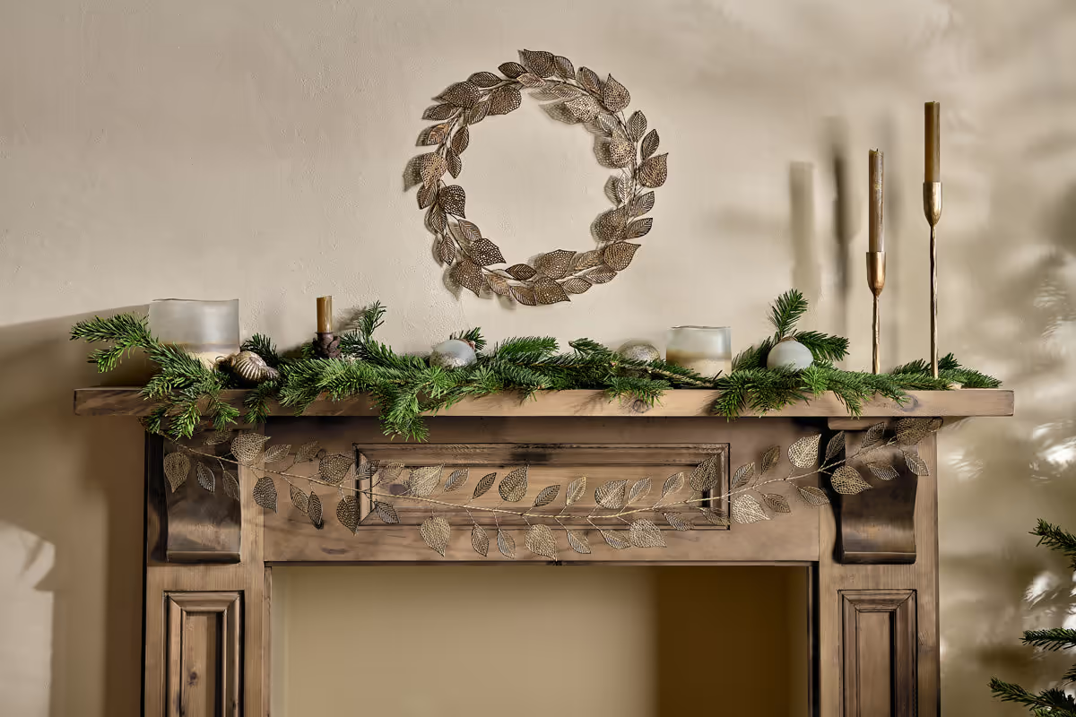 Nkuku - Charita Wreath - Antique Brass