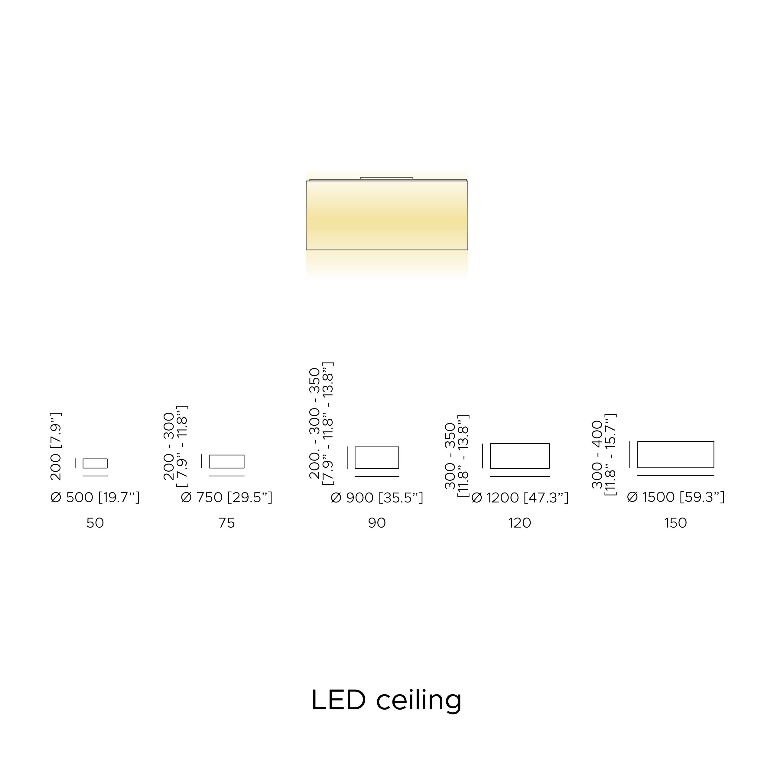 Contardi Lighting Circus LED PL Ceiling 50 Lamp - White Cotton 886