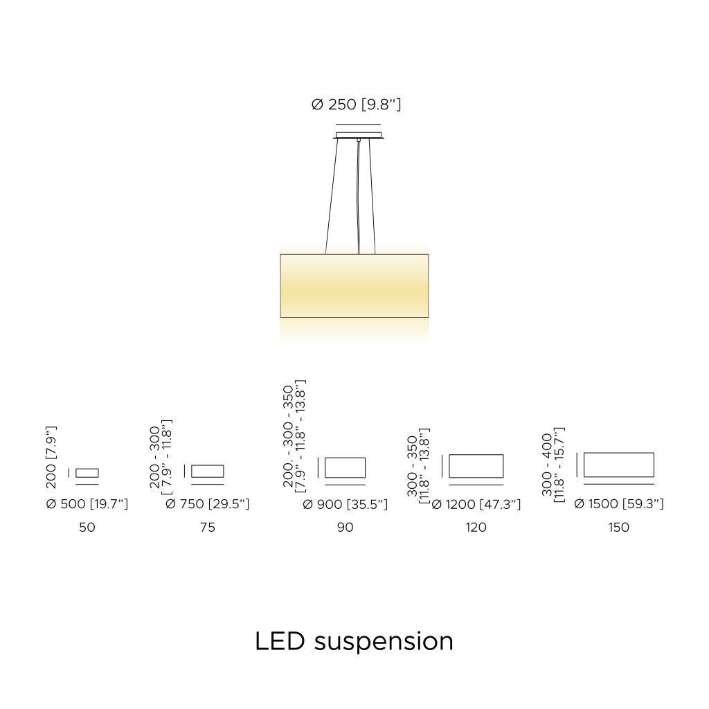 Contardi Lighting Circus LED SO Suspension 150 Lamp - White Linen