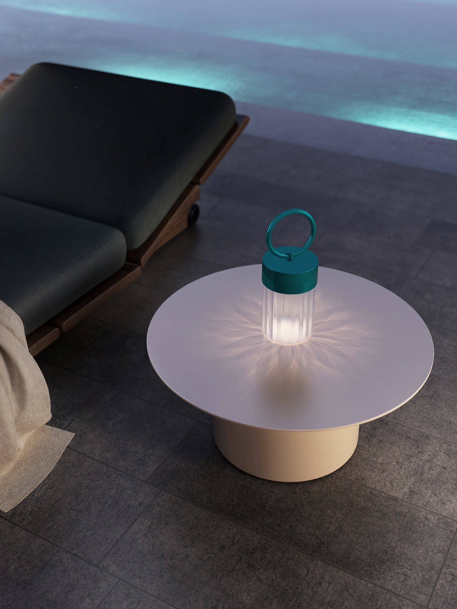 Contardi Lighting Claretta Summer Edition Battery Lamp - Turquoise