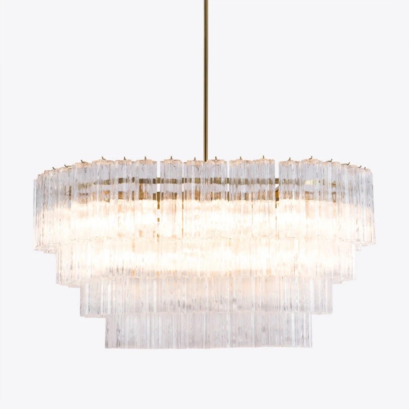 Pure White Lines Dining Treviso Chandelier