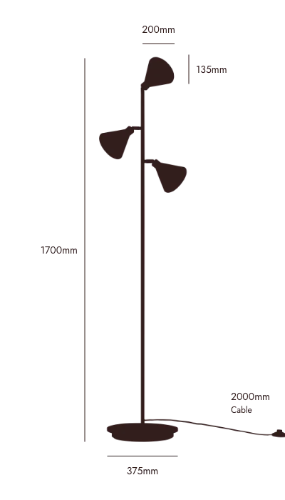Houseof Brass Cone Floor Lamp.