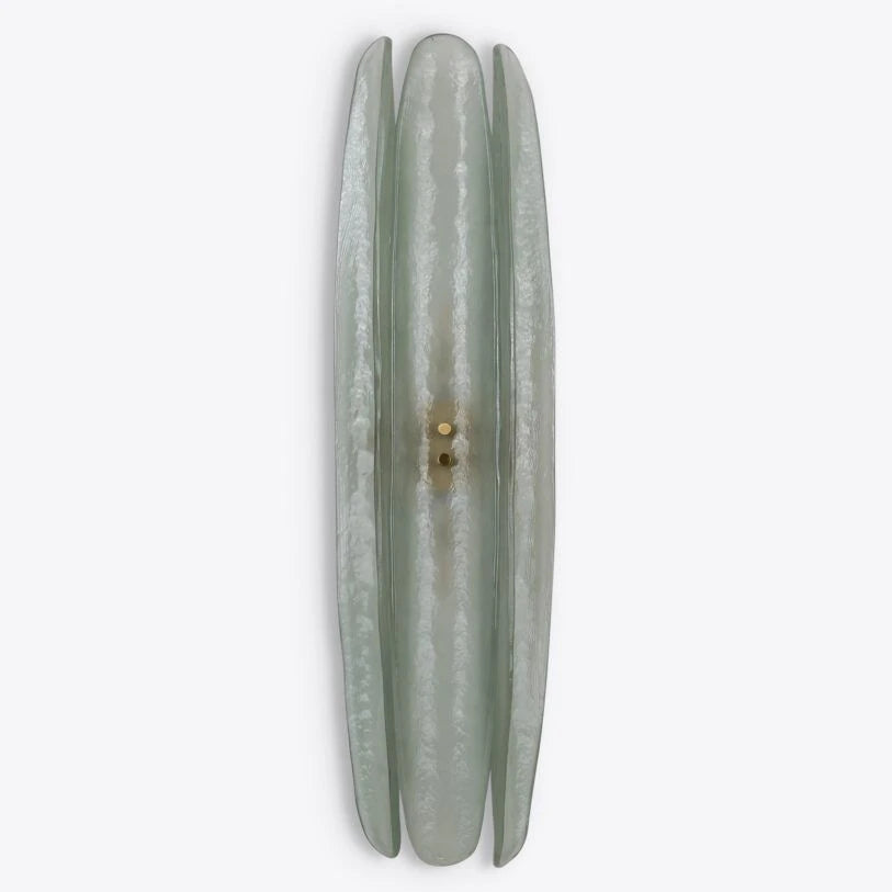 Pure White Lines Sea Glass Dahlia Wall Light