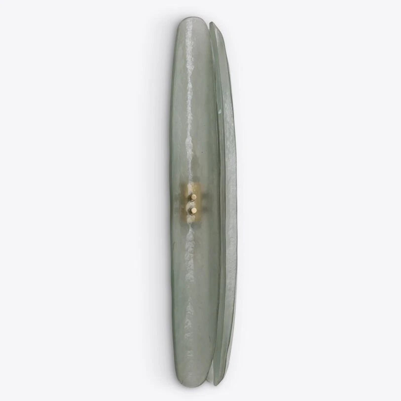 Pure White Lines Sea Glass Dahlia Wall Light